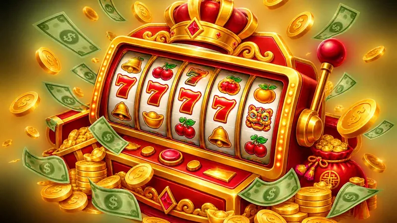 Rak mesin slot dengan berbagai tema visual