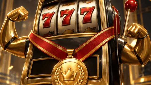 Runtuhan simbol beruntun di layar slot cascading